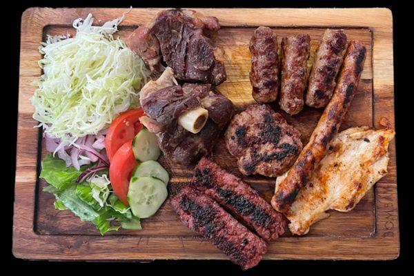 Mixed Grill (Small) Plus half order of Baked / Roast Lamb Plus half order of Sucuk.