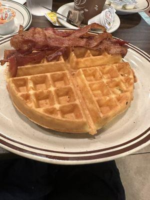 Waffle with Bacon