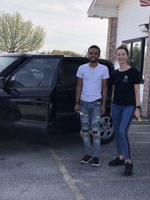 Damien's first new car at "CAR DEAL" with the amazing Ella!