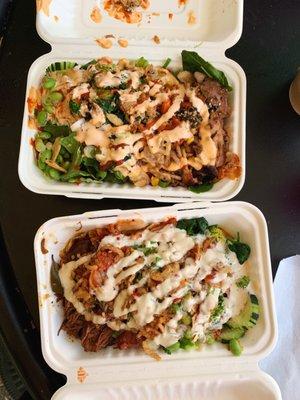 adobo and grilled chicken bowls