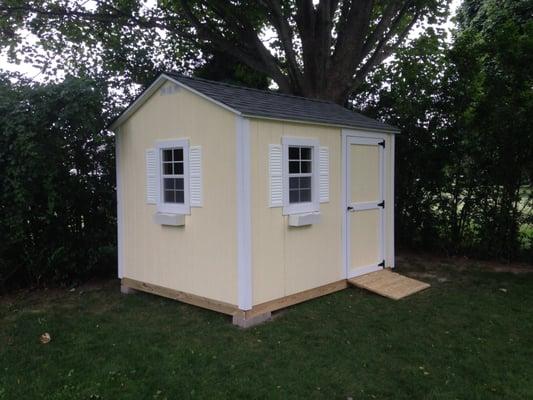 8x10 Shed Custom Painted PVC Trim