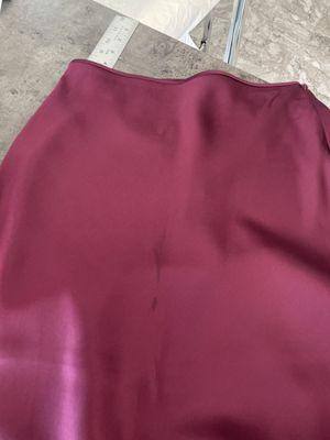 Mysterious stain on skirt