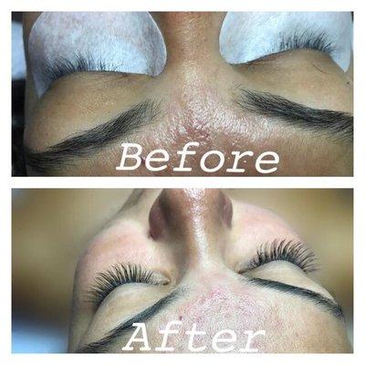 Lash extensions.