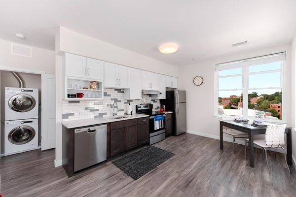 One bedroom apartment kitchen layout