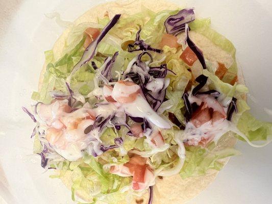 Spicy shrimp taco