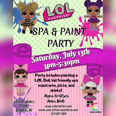 Kids L.O.L Spa and Paint