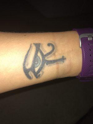 My Horus tattoo - almost 11 years after getting it done at Fort Apache.