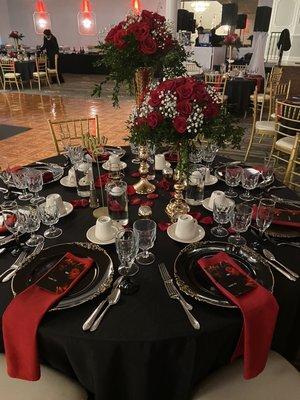 Red and black wedding