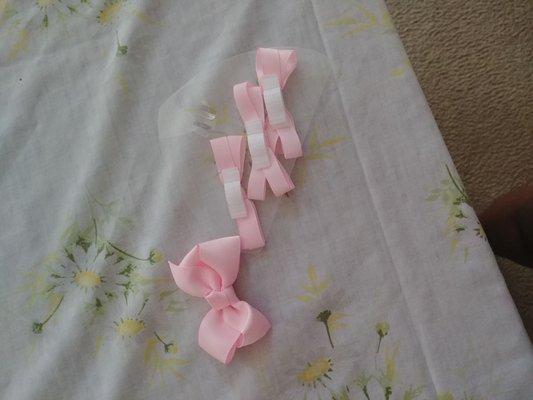 Velcro hairbows instead of real hair bows with clips