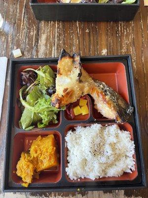 Salmon collar bento box lunch special