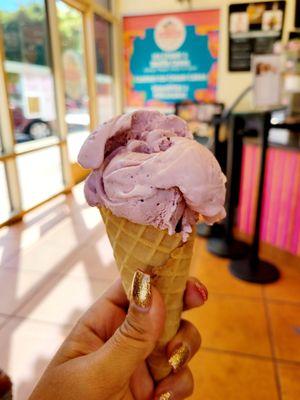 Lavender ice cream cone