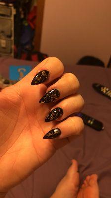 Foil nails done by Cyndi