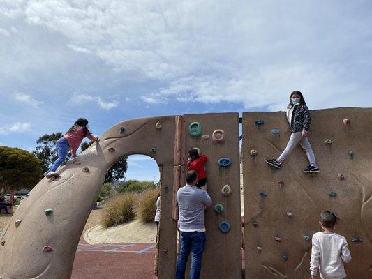 The rock climbing area