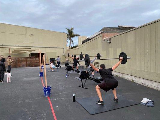 Overhead squats and rowing!