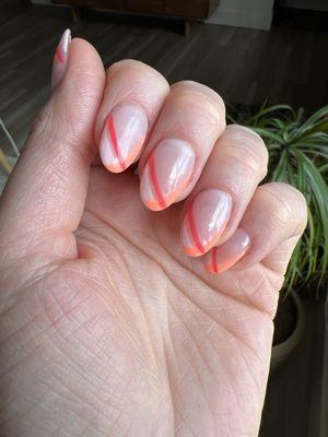 Acrylic Oval nails with design