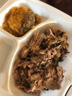 Pulled pork and sweet potato crunch