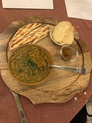 One variety of lentil soup