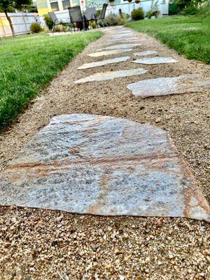 Flagstone with decomposed granite