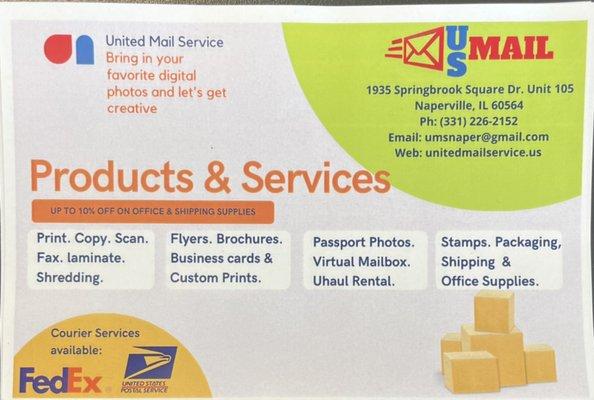 Our services and products