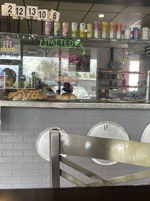 Display of some drinks and food