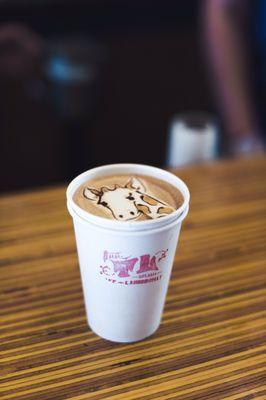 Latte art so cute you don't want to drink it! (But you should because it's delicious).