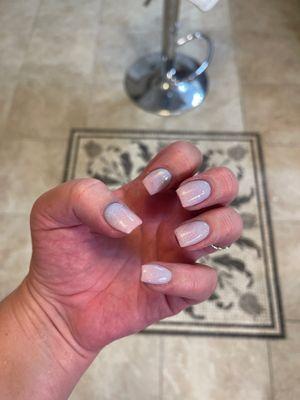 Ombré Easter nails.