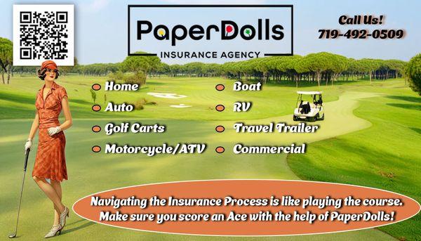 This is our brand new golf course ad, you will see this on the Walking Stick Golf Course course guide!