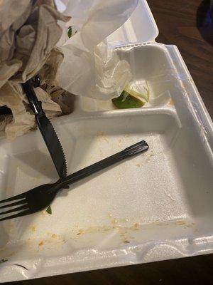 Empty burrito plate lol