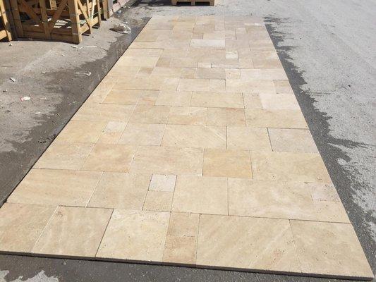 Travertine paver