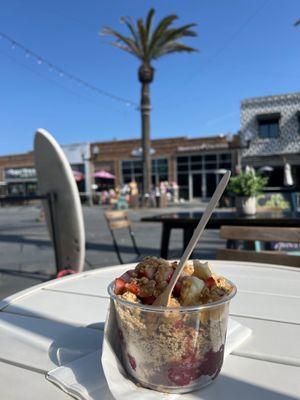 Delicious protein packer acai bowl. Finally a healthy a yummy option near the Hermosa Beach Pier!