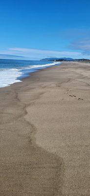 View at the beach: walking distance from the lodge