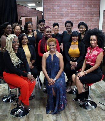 Meet the Kinks Couture team of natural hair stylists, logicians, weave specialists, and braiders.