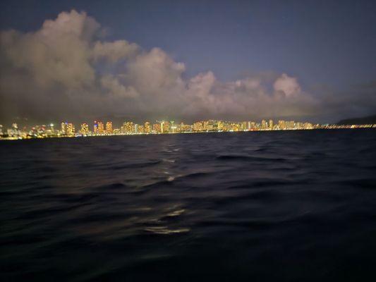 Beautiful shoreline awaiting the fireworks show!