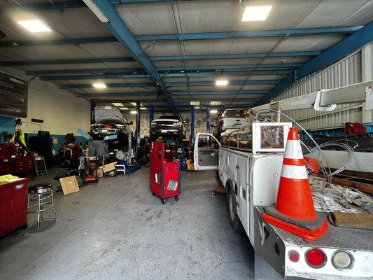 Interior of the autoshop