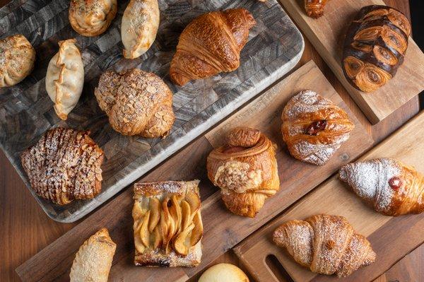 Assorted fresh-baked pastries.