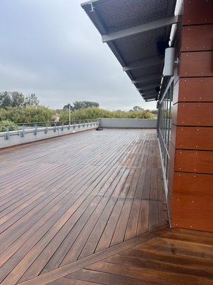 Refinish of IPE deck