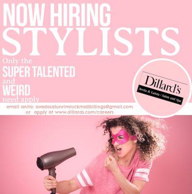 Now Hiring Stylists!