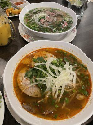 Pho combo, spicy noodles