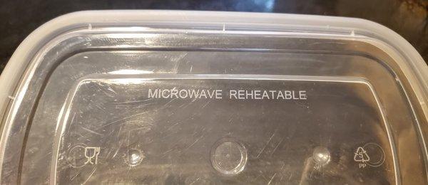 Microwavable takeout containers is a distinctive.