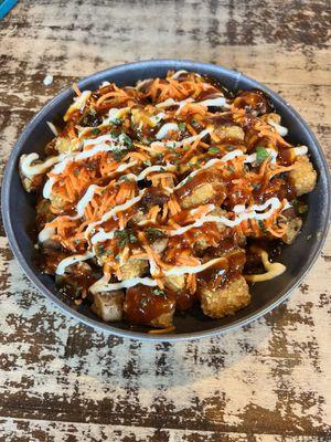 Gochujang smoked chicken tots. Fantastic!