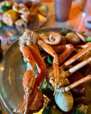 Seafood boil option snow crab