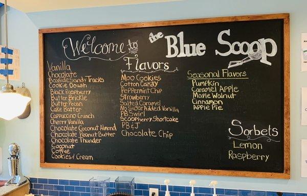 Flavor Board as of 9/5/2021