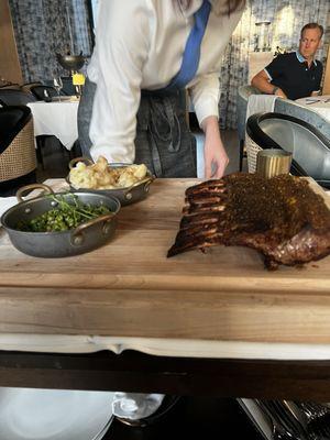 Rack of Lamb carved table side