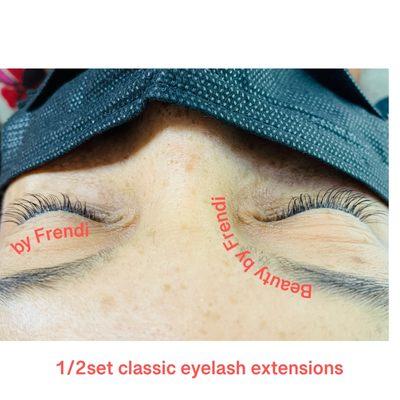 Try out small set classic eyelash extensions by BeautyByFrendi