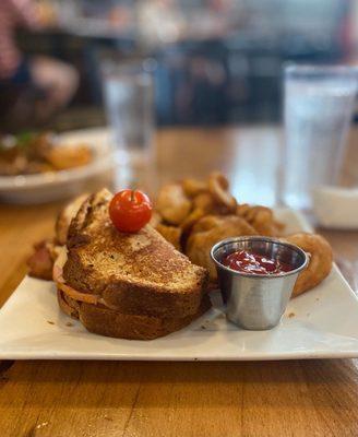 Turkey Melt and Beer Battered fries