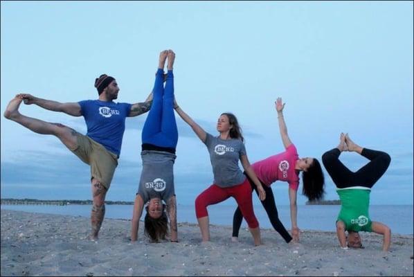 instructor photo shoot at the beach