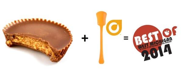 Reese's PB Cup + Orange Leaf = Voted Best of West Michigan