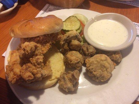 Pork Tenderloin with Breaded Mushrooms