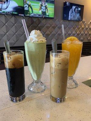 Coffee, fresh squeeze orange juice & fresh blended avocado shake. All freshly made to order!