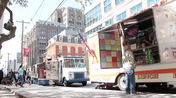 Lots of lunch trucks around TempleTown